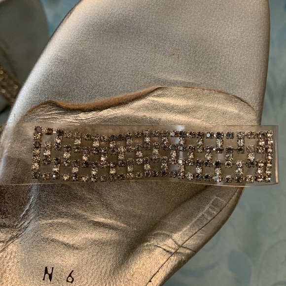 Stuart Weitzman Rhinestone Clear Heeled Sandals - Picture 5 of 7